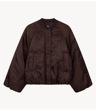 Alix The Label Jas ladies woven nylon jacket deep brown