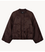 Alix The Label Jas ladies woven nylon jacket deep brown