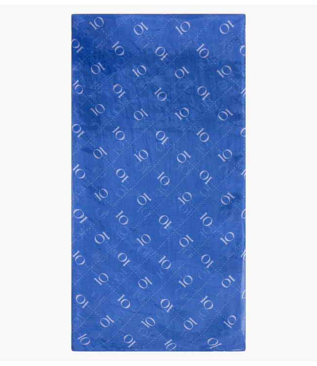 10DAYS Sjaal silk scarf monogram ultramarine