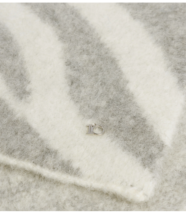 10DAYS Sjaal hairy knit scarf zebrra ecru