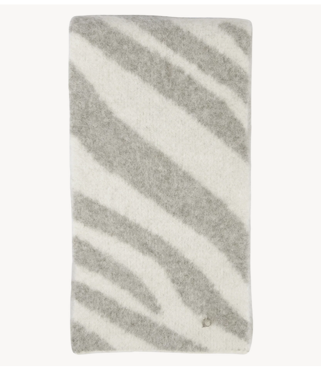 10DAYS Sjaal hairy knit scarf zebrra ecru