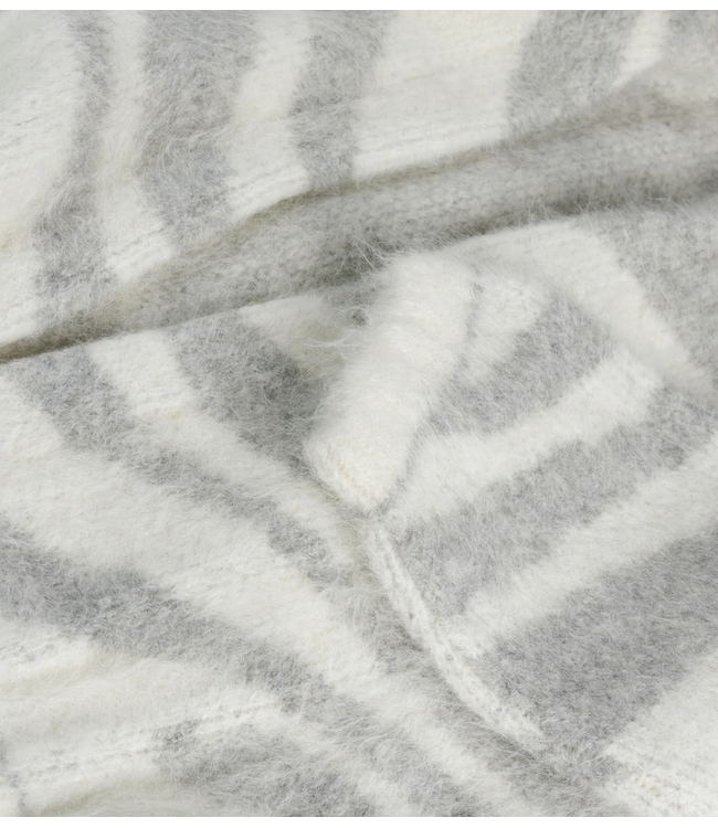 10DAYS Vest knit cardigan zebra ecru