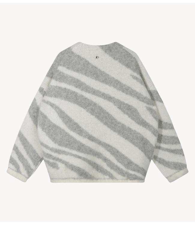 10DAYS Vest knit cardigan zebra ecru