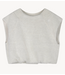 10DAYS Top balloon hairy knit top lurex ecru