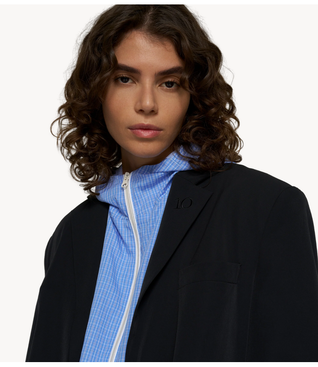 10DAYS Blazer double cuff travel blazer black
