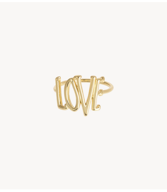 Anna+Nina Ring LOVE Rules Ring Gold Plated