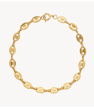 Anna+Nina Armband Fine Coffee Bean Bracelet Gold Plated