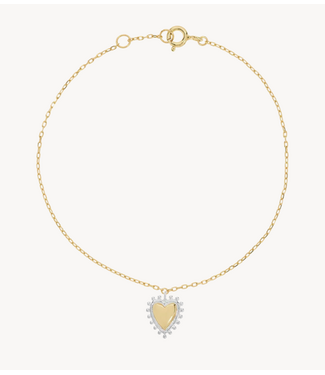 Anna+Nina Armband Bravery Heart Bracelet Gold Plated