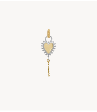 Anna+Nina Bedel Bravery Heart Charm Gold Plated