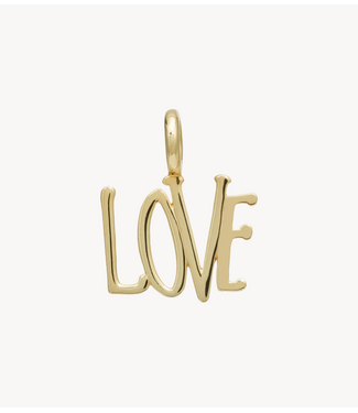 Anna+Nina Bedel LOVE Rules Charm Gold Plated