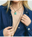 Anna+Nina Ketting Pyrite Gemstone Necklace Gold Plated 40