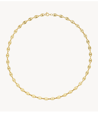 Anna+Nina Ketting Fine Coffee Bean Necklace Gold Plated