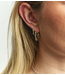 Anna+Nina Oorbel Small Twisting Serpent Hoop Earrings Gold Plated
