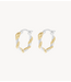 Anna+Nina Oorbel Small Twisting Serpent Hoop Earrings Gold Plated