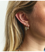 Anna+Nina Oorbel Single Bravery Heart Hoop Earring Gold Plated