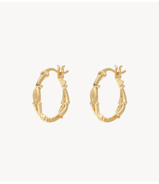 Anna+Nina Oorbel LoveLoop Hoop Earrings Gold Plated