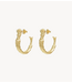 Anna+Nina Oorbel Big Mermaid Hoop Earrings Gold Plated