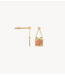 Anna+Nina Oorbel Single Love Note Stud Gold Plated