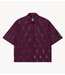 Alix The Label Blouse ladies woven lace shortsleeve blouse aubergine