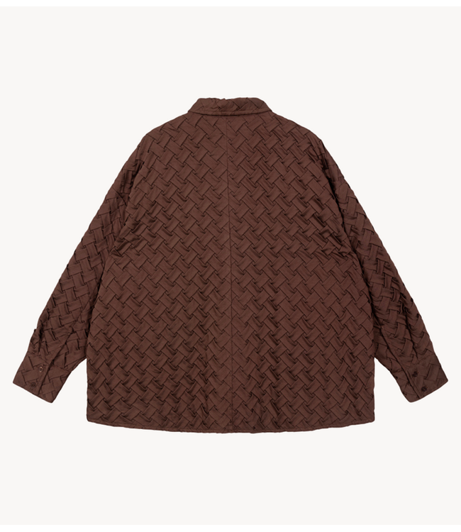 Alix The Label Blouse ladies woven pleated blouse warm brown