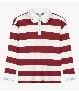 Stieglitz Shirt Zelina Polo Wide Sleeve Brown