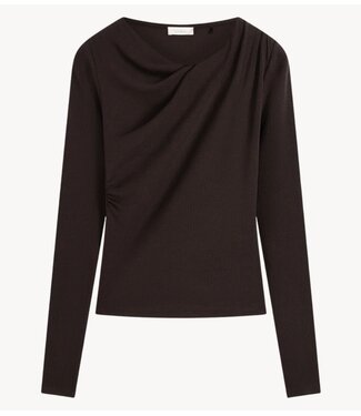 Azulae Top JILLA LONG-SLEEVE TOP BROWN