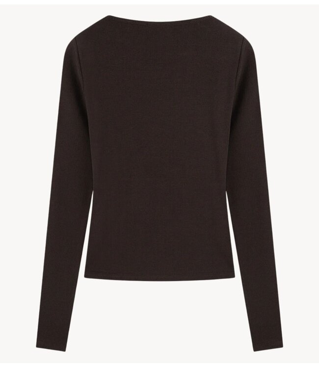 Azulae Top JILLA LONG-SLEEVE TOP BROWN