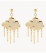 Anna+Nina Oorbel Head in the Clouds Stud Earrings Brass Gold Plated