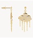 Anna+Nina Oorbel Head in the Clouds Stud Earrings Brass Gold Plated