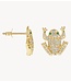 Anna+Nina Oorbel Enchanted Froggies Studs Gold Plated