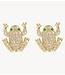 Anna+Nina Oorbel Enchanted Froggies Studs Gold Plated