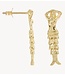 Anna+Nina Oorbel Mermaid Studs Gold Plated