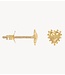 Anna+Nina Oorbel Single Bravery Heart Stud Gold Plated