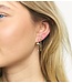 Anna+Nina Oorbel Single Bravery Heart Stud Gold Plated