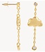 Anna+Nina Oorbel Single Head in the Clouds Stud Gold Plated
