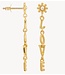 Anna+Nina Oorbel Single LOVE Rules Stud Gold Plated