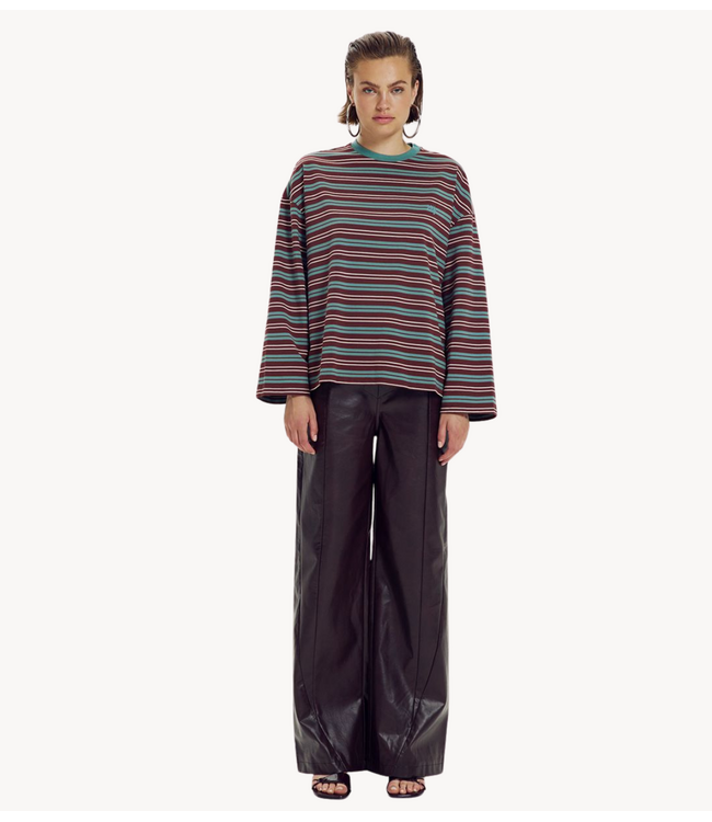 HARPER & YVE Shirt TOMMY-LS TEAL BLUE STRIPE