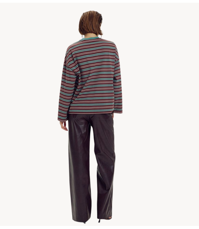 HARPER & YVE Shirt TOMMY-LS TEAL BLUE STRIPE