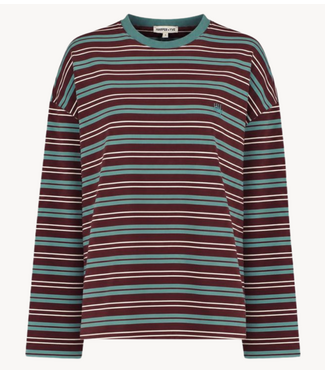 HARPER & YVE Shirt TOMMY-LS TEAL BLUE STRIPE