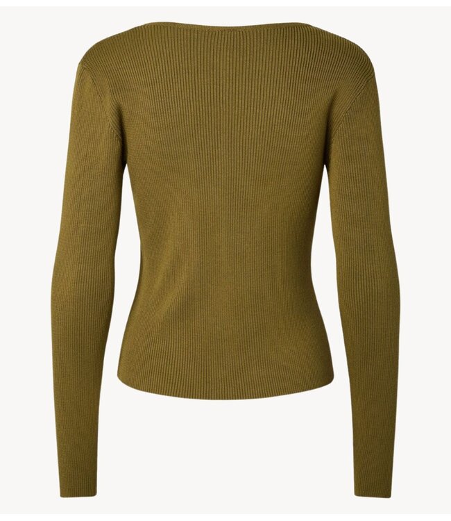 YAS Trui YASSIANA LS KNIT PULLOVER S. Fir Green