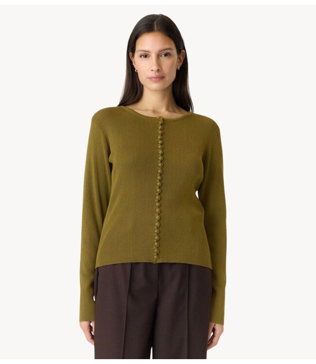 YAS Trui YASSIANA LS KNIT PULLOVER S. Fir Green
