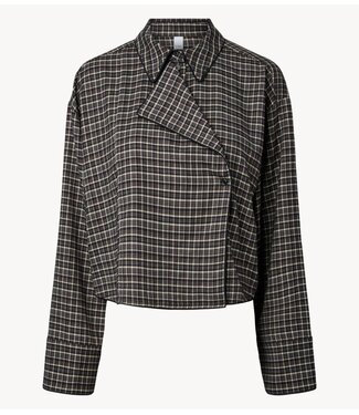 YAS Blouse YASTULVA LS SHORT SHIRT S. Black Tulva