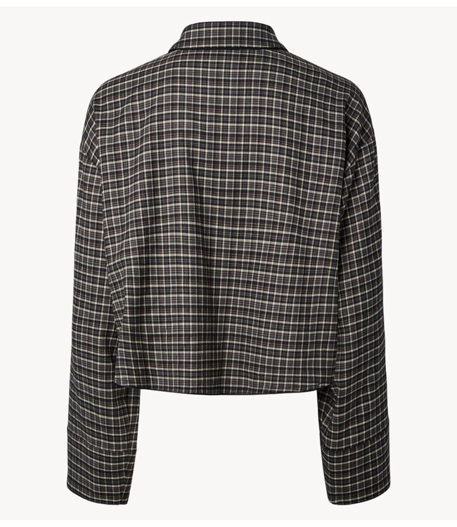 YAS Blouse YASTULVA LS SHORT SHIRT S. Black Tulva