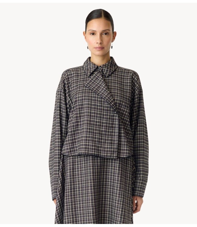 YAS Blouse YASTULVA LS SHORT SHIRT S. Black Tulva