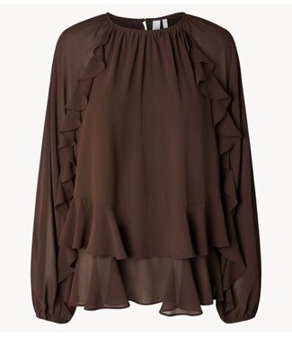 YAS Top YASMILVA LS TOP S. Coffee Bean