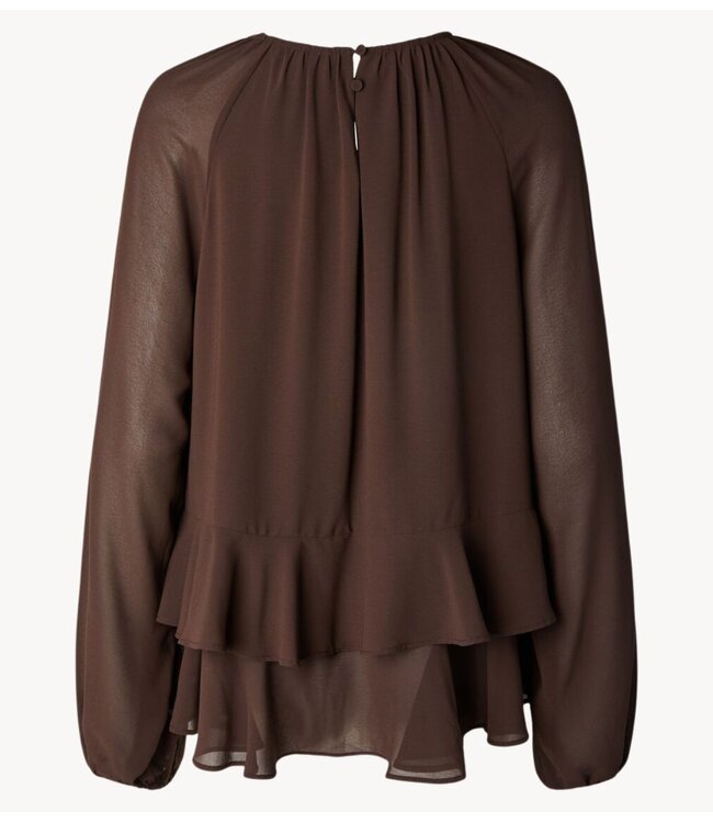 YAS Top YASMILVA LS TOP S. Coffee Bean