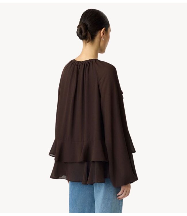 YAS Top YASMILVA LS TOP S. Coffee Bean