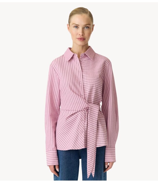 YAS Blouse YASRAYLY ESTA LS TIE SHIRT Cashmere Rose