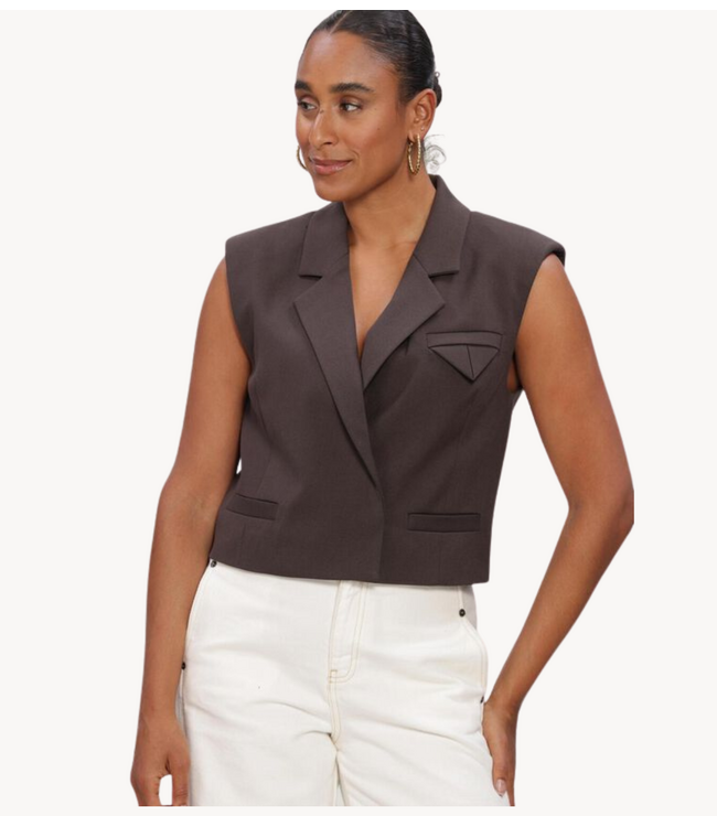 Copenhagen Muse Gilet CMTAILOR-SHORT-WAISTCOAT  NOOS Mulch