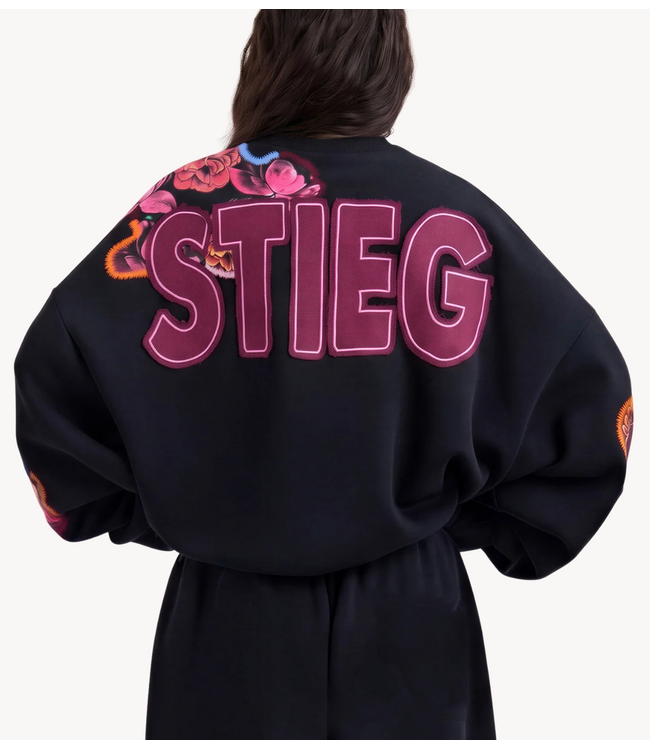 Stieglitz Trui Nero Oversized Sweater Black